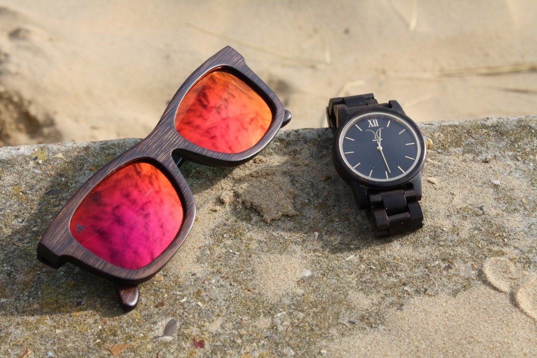 Win a pair of bamboo sunglasses and a wooden watch Swole Panda