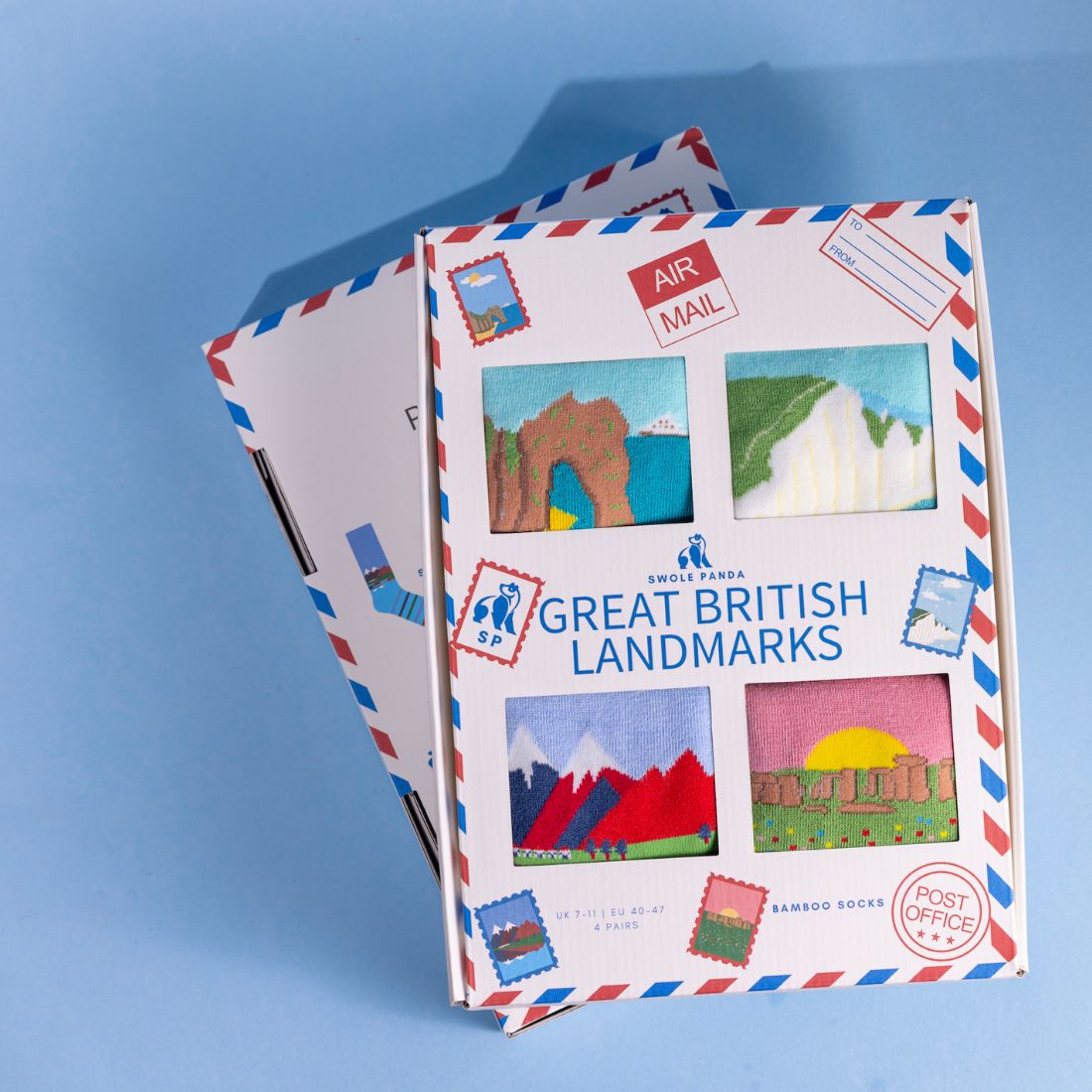 British Landmarks Sock Box - 4 Pairs of Bamboo Socks (His)