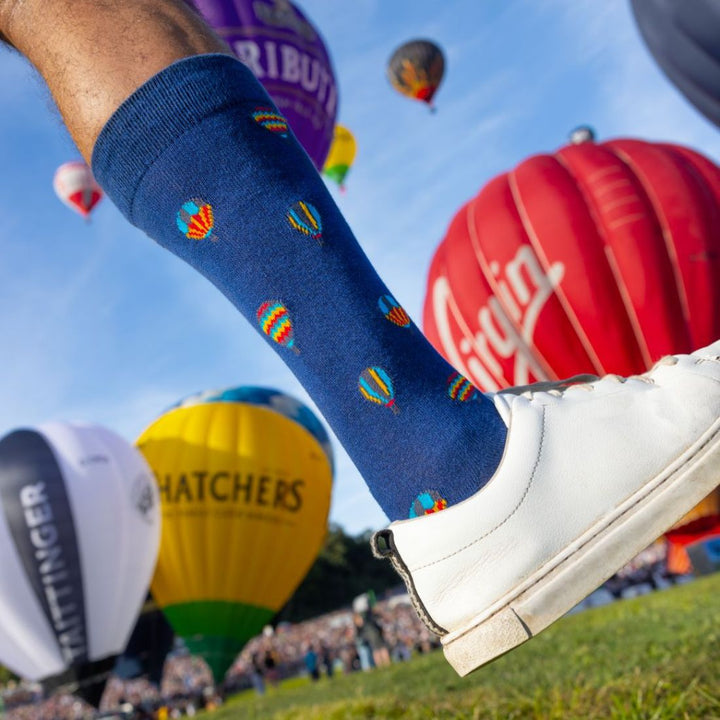 Hot Air Balloon Bamboo Socks