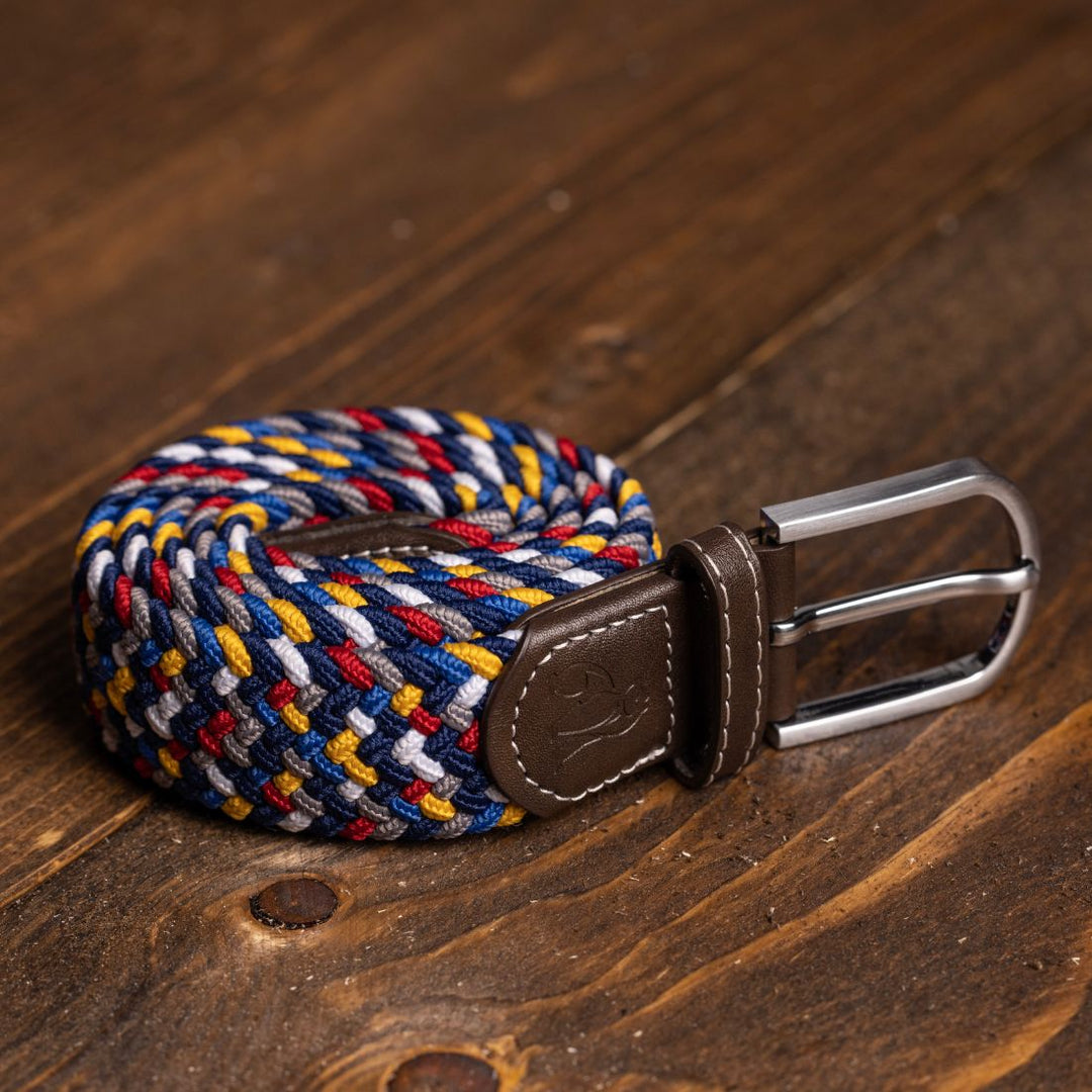 Woven Belt - Rainbow Zigzag