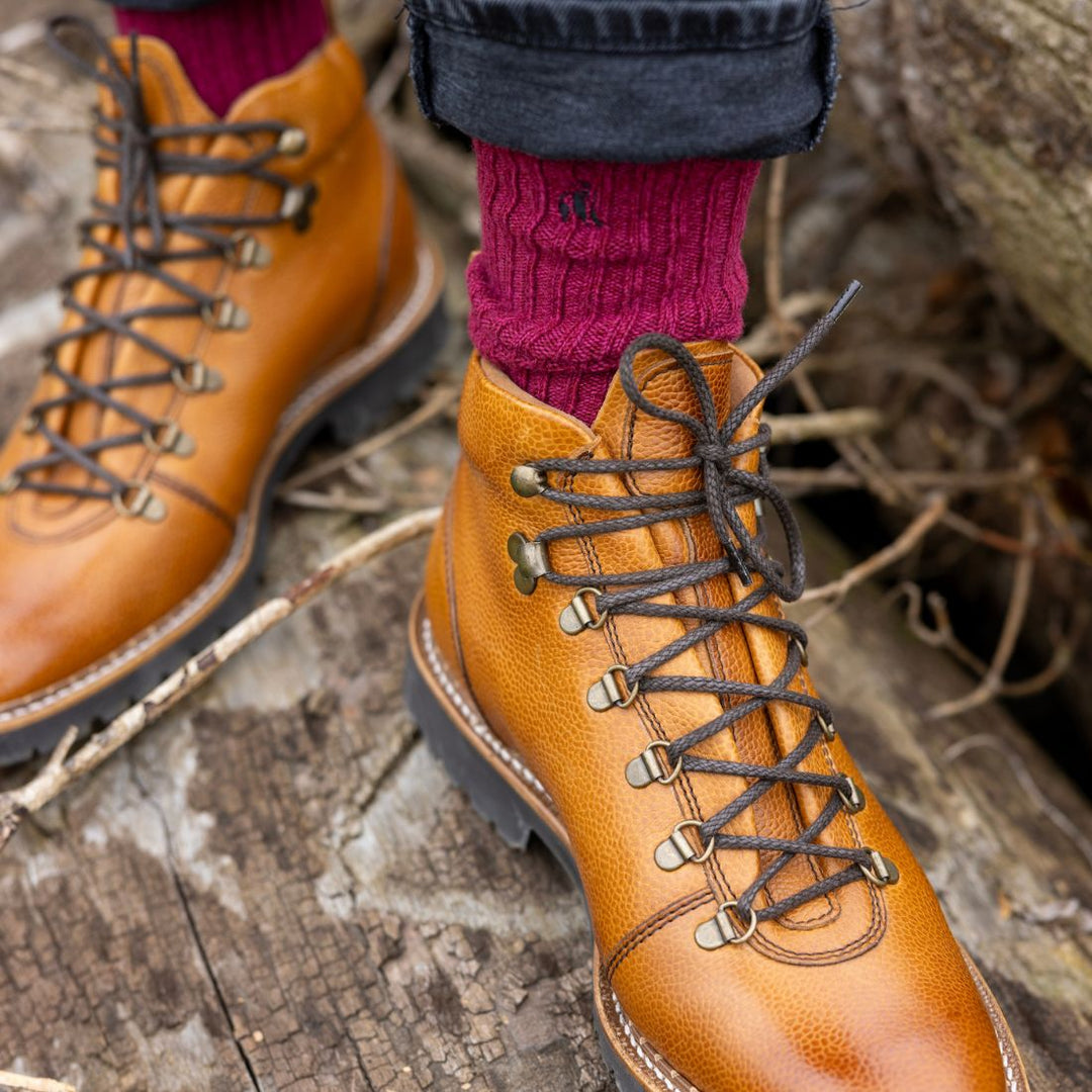 Burgundy Bamboo Boot Socks