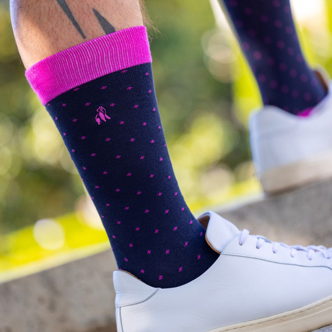 Spotted Pink Bamboo Socks