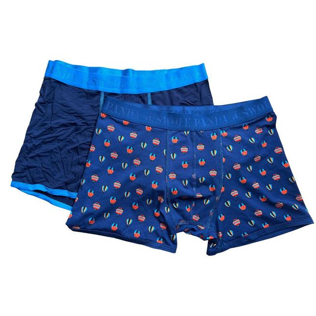 Bamboo Underwear - Bamboo Boxers 2 Pack - Navy / Hot Air Balloons