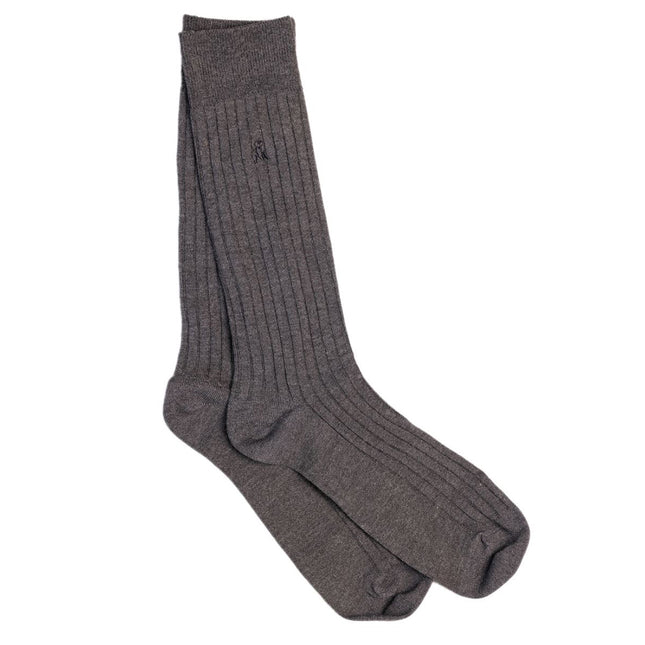 New Men's Bamboo Sock Collection - Marl Grey Bamboo Socks