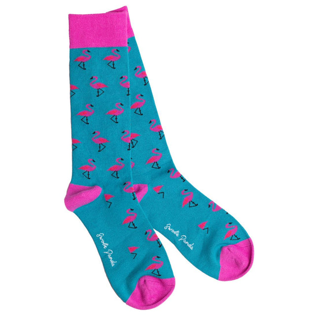 Women's Comfort Cuff Bamboo Socks - Flamingo Bamboo Socks (Comfort Cuff)