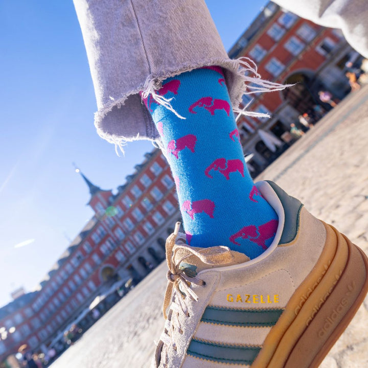 Pink Elephant Bamboo Socks