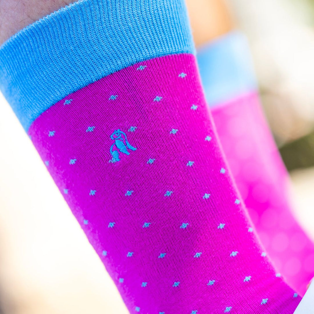 Spotted Blue Bamboo Socks