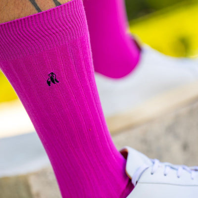 Rich Pink Bamboo Socks