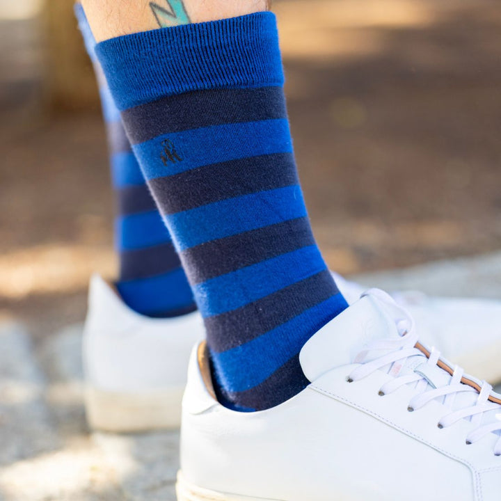 Charcoal Striped Bamboo Socks