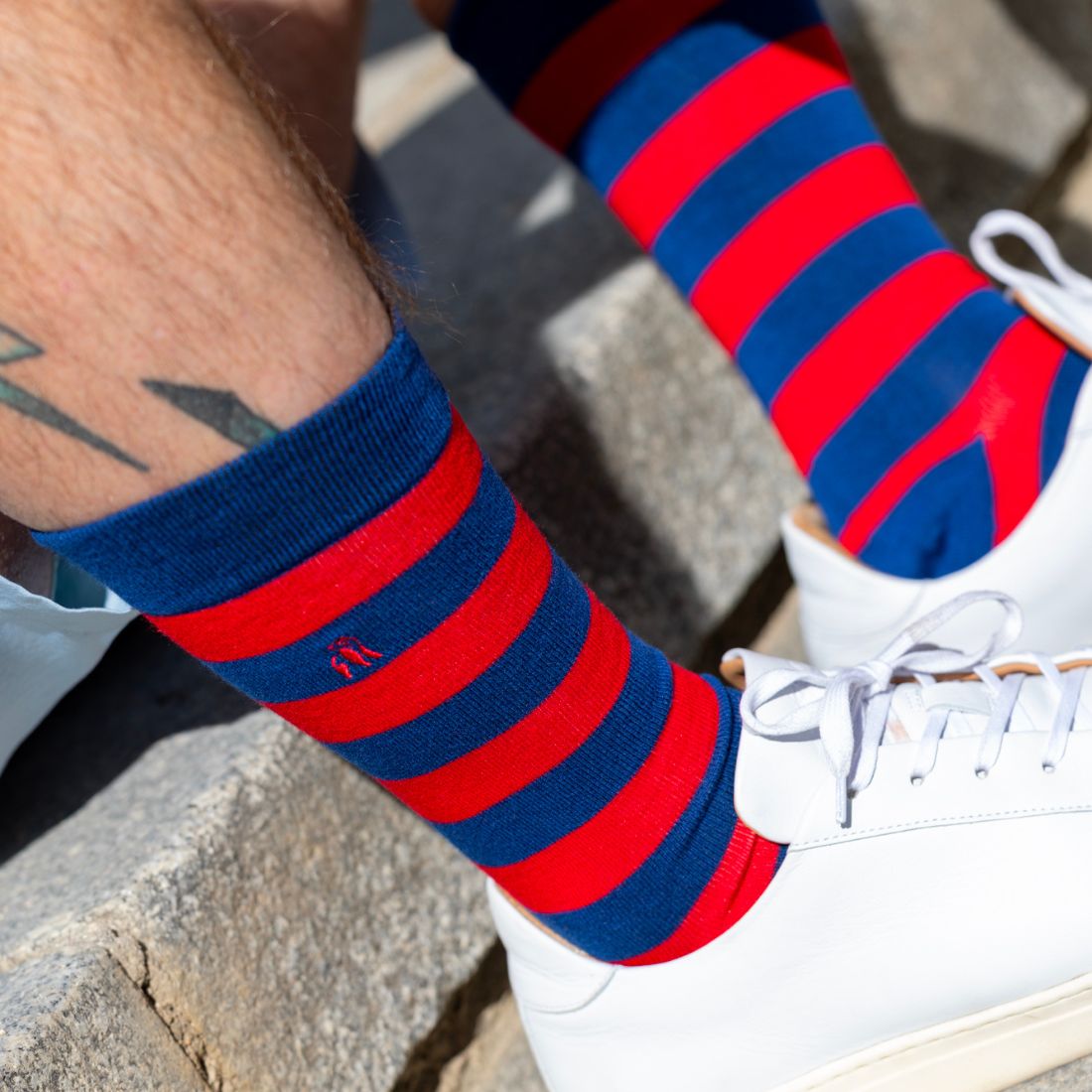 Classic Red Striped Bamboo Socks