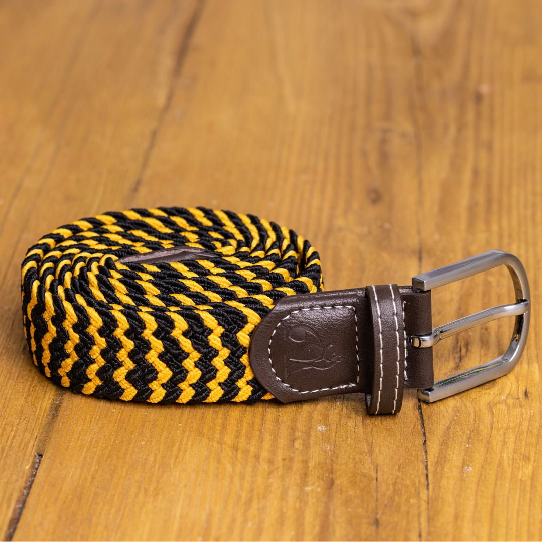 Woven Belt - Yellow Zigzag