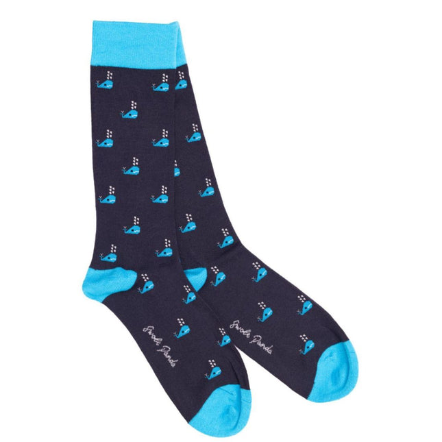 Funky Mens Socks - Whale Bamboo Socks