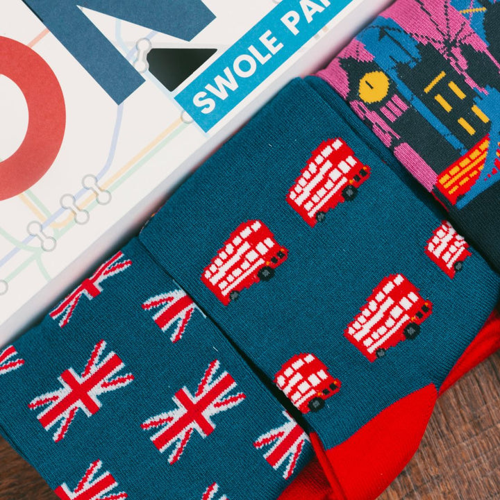 London Sock Box - 4 Pairs of Bamboo Socks (His)