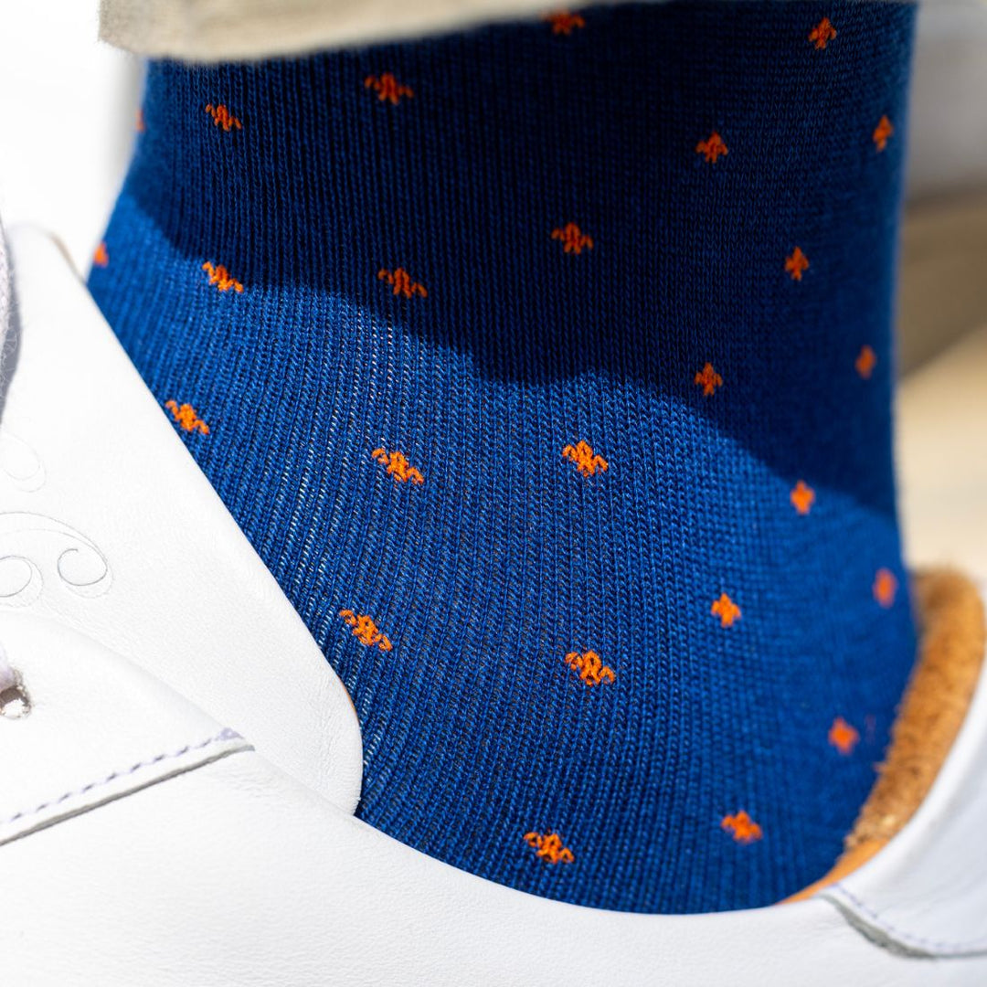 Spotted Orange Bamboo Socks