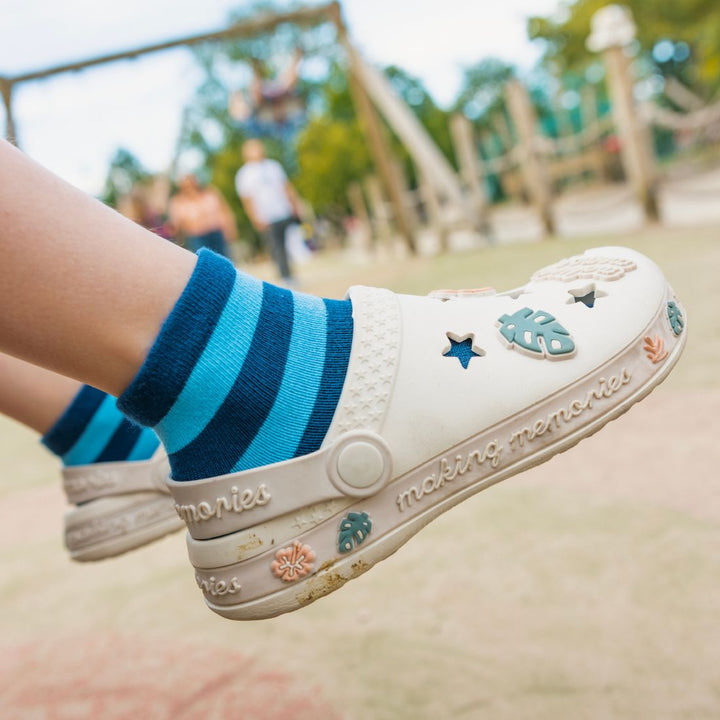 Children's Blue Stripe Bamboo Socks