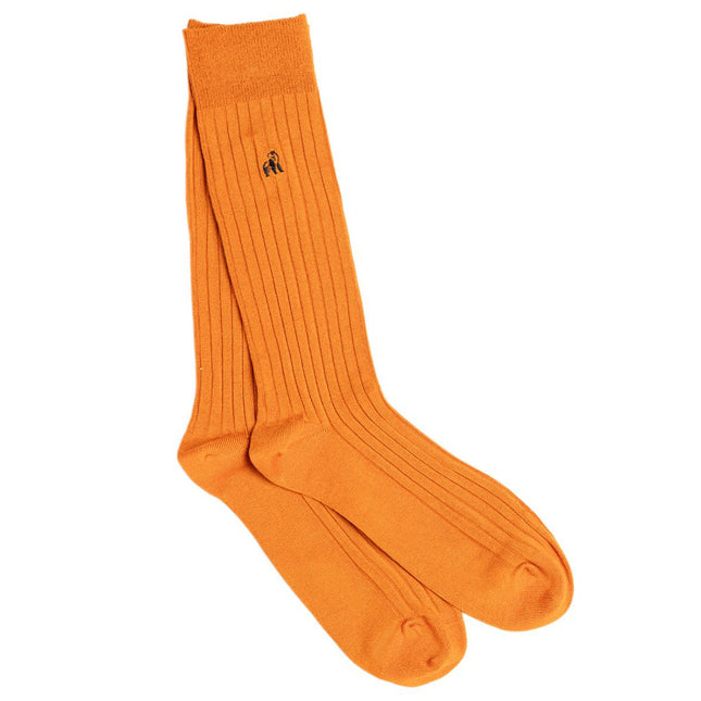 New Men's Bamboo Sock Collection - Burnt Orange Bamboo Socks