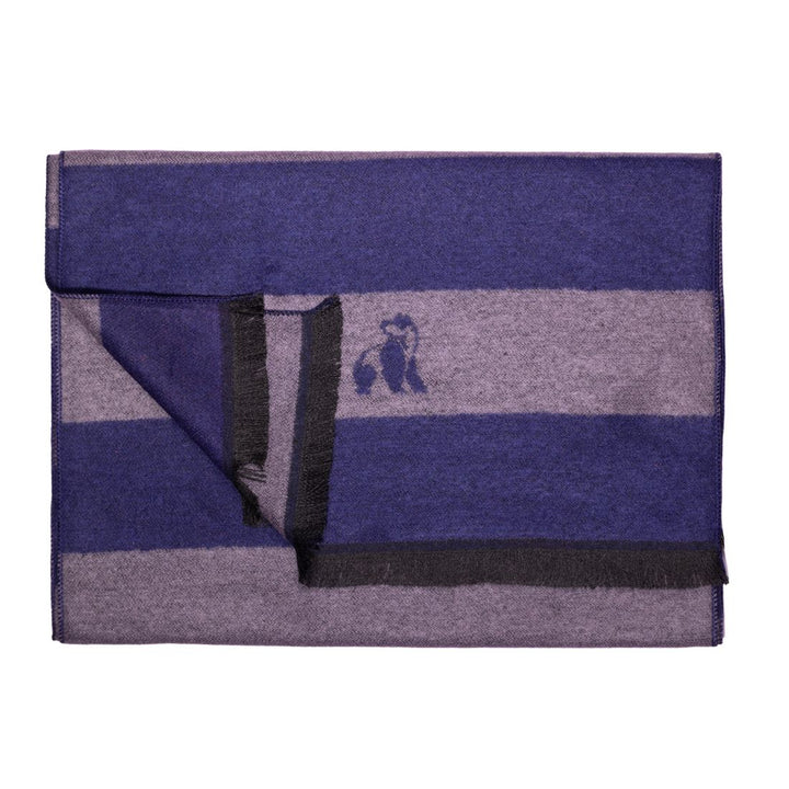 Grey & Blue Stripe Bamboo Scarf