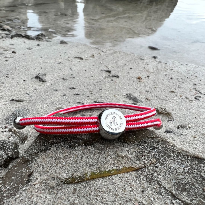 Rope Bracelet - Red & White Stripe