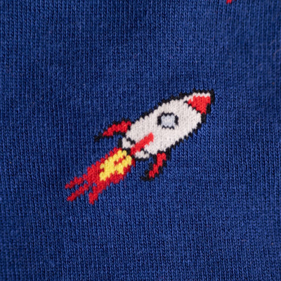 Rocket Ship Bamboo Socks