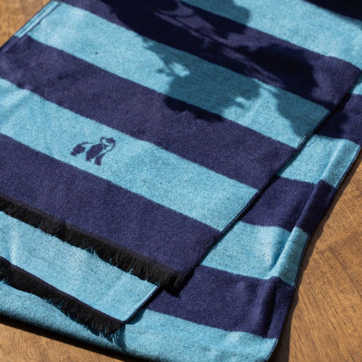 Sky Blue Stripe Bamboo Scarf