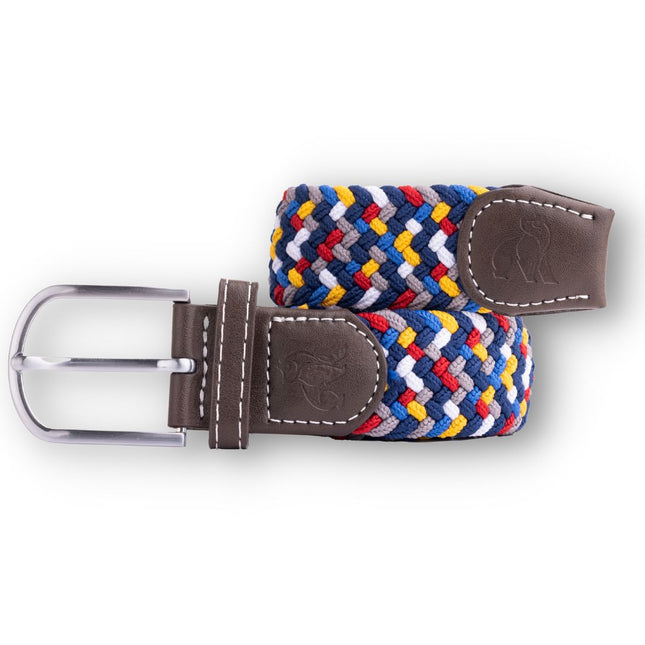 Patterned Recycled Woven Belts - Woven Belt - Rainbow Zigzag