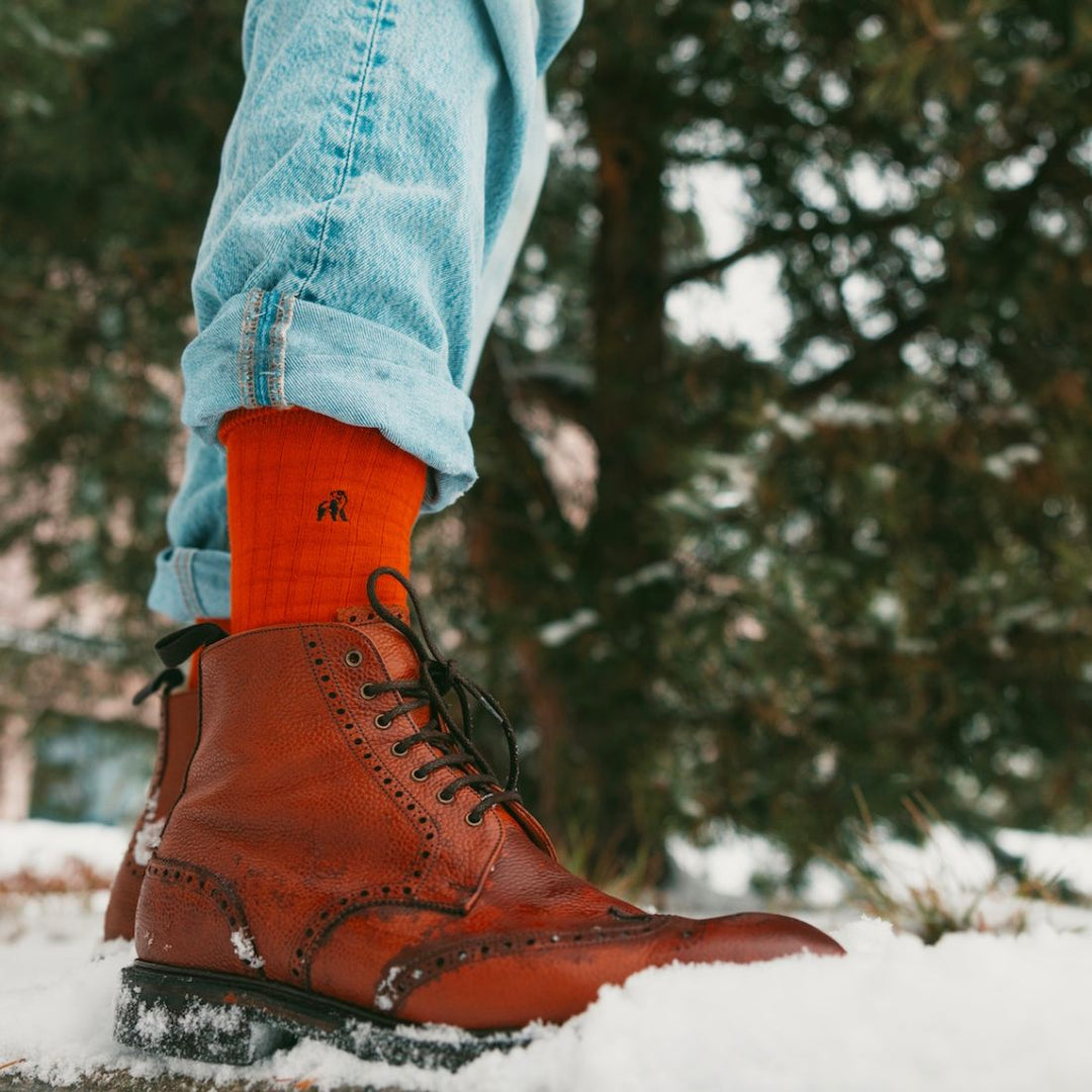 Classic Red Bamboo Socks (Comfort Cuff)