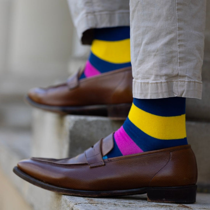 Neon Stripe Bamboo Socks