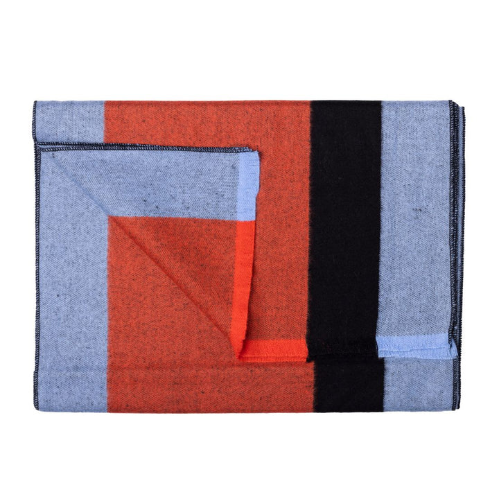 Orange & Blue Stripe Bamboo Scarf