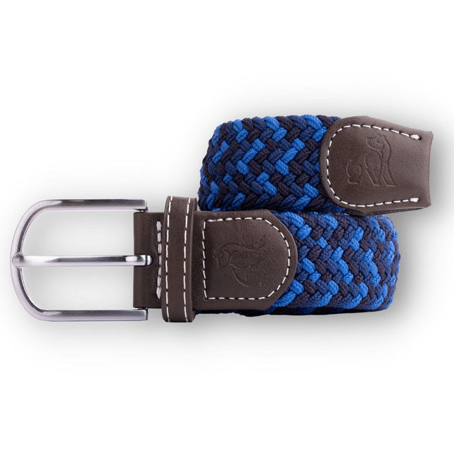 New and Trending Products - Woven Belt - Navy / Blue Zigzag