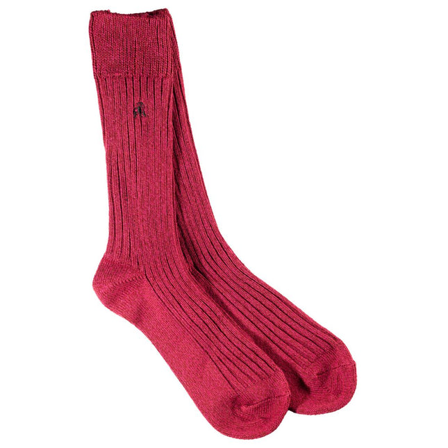 New Men's Bamboo Sock Collection - Burgundy Bamboo Boot Socks