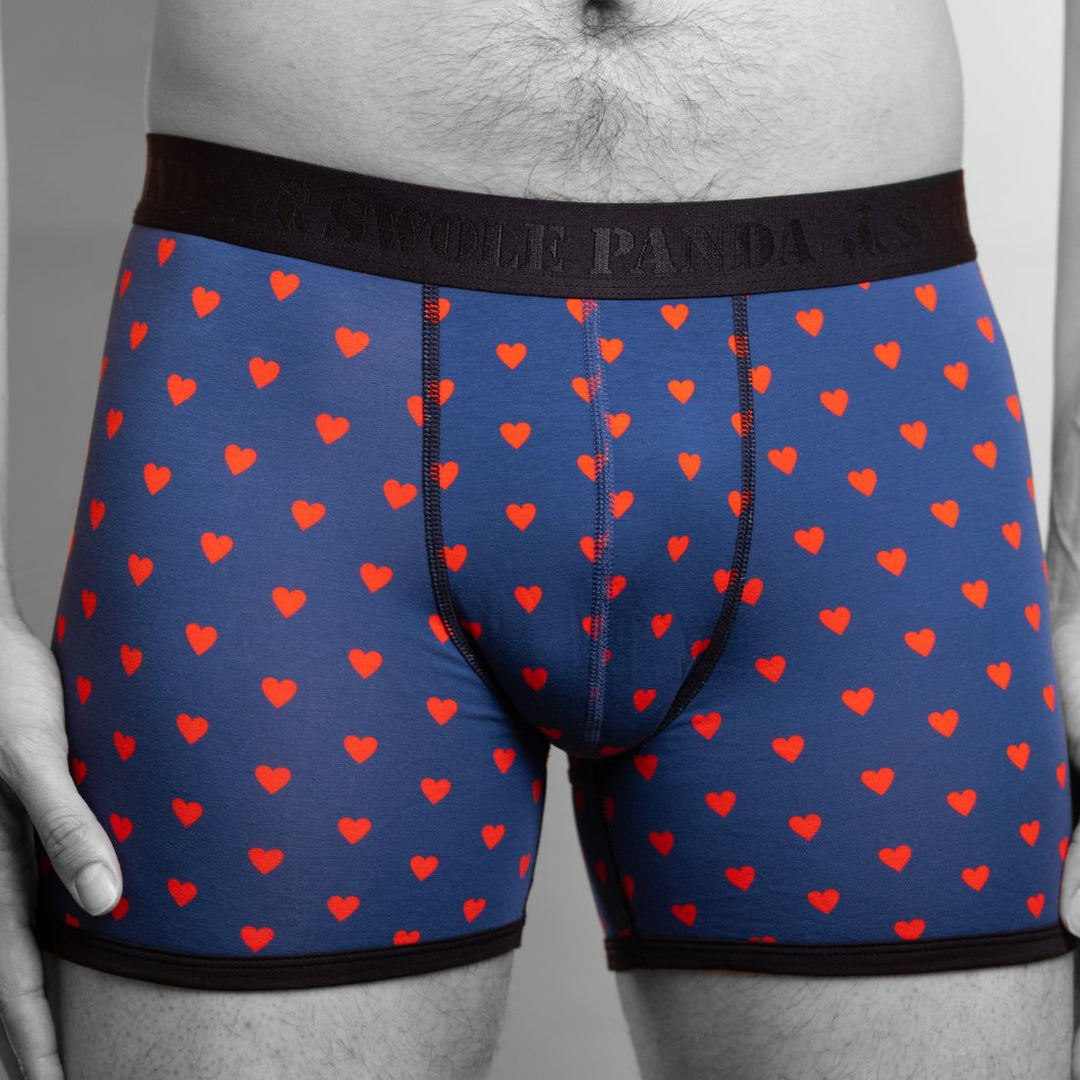 Bamboo Boxers 2 Pack - Red / Hearts