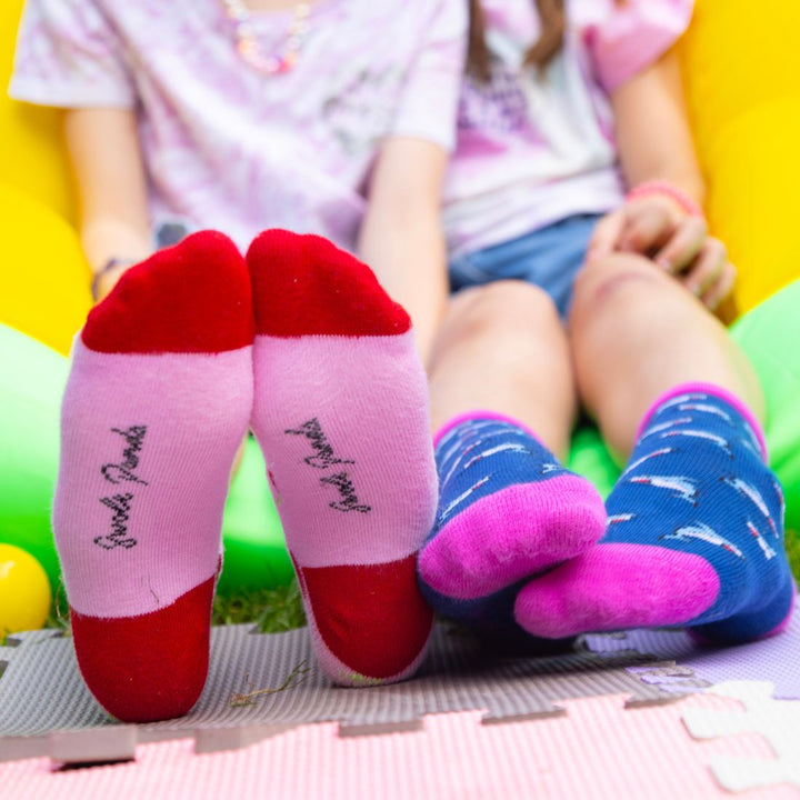 Children's Pink Stripe Bamboo Socks