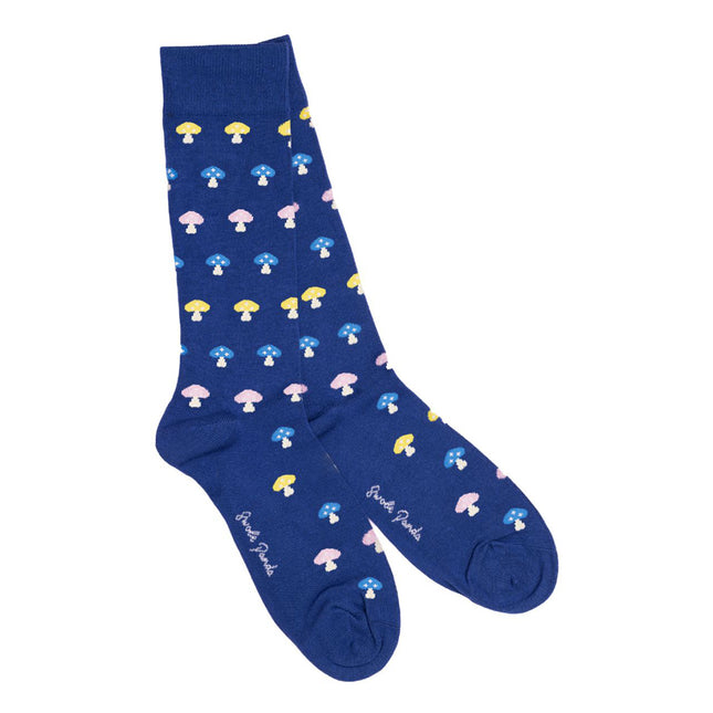 Funky Mens Socks - Mushroom Bamboo Socks