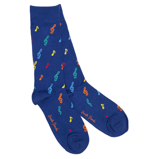 Funky Mens Socks - Musical Note Bamboo Socks