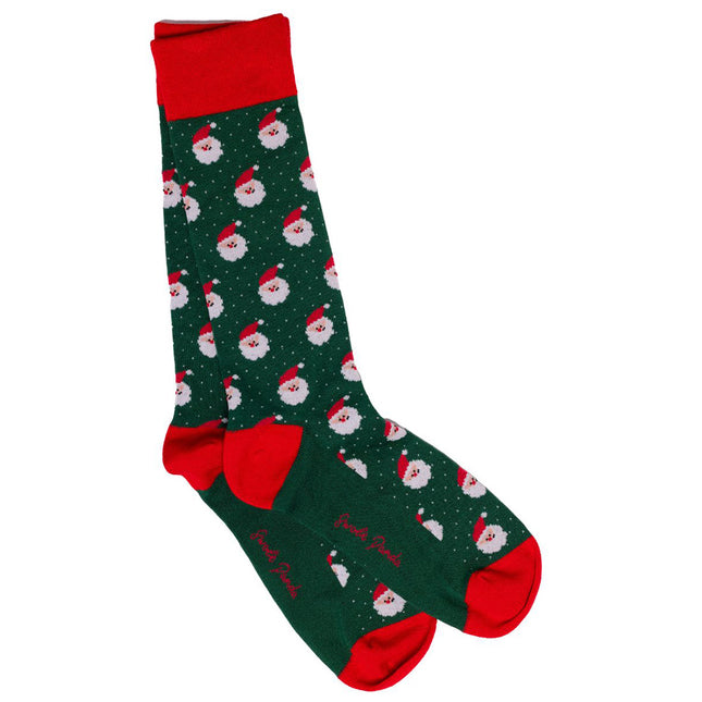 New Men's Bamboo Sock Collection - Santa Claus Bamboo Socks