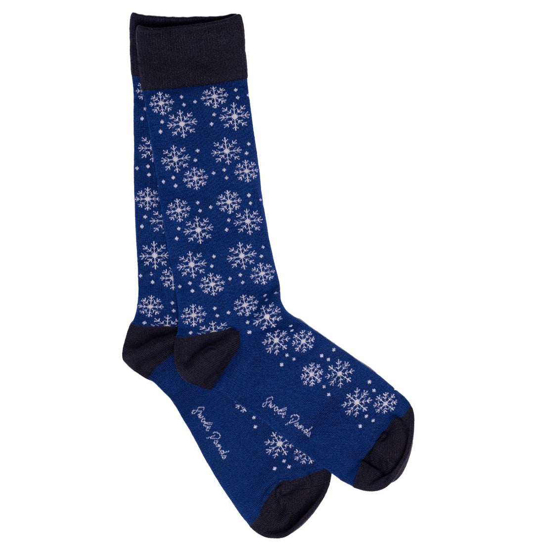 Snowflake Sock Box - 1 Pair of Bamboo Socks (His)