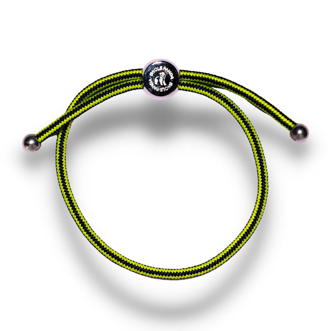 Rope Bracelet - Lime Green Stripe