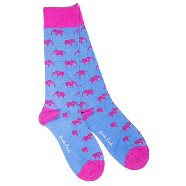 Womens Bamboo Socks - Pink Elephant Bamboo Socks