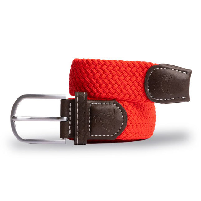 Plain Recycled Woven Belts - Woven Belt - Classic Red