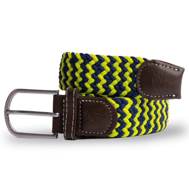 Woven Belt - Lime Green Zigzag