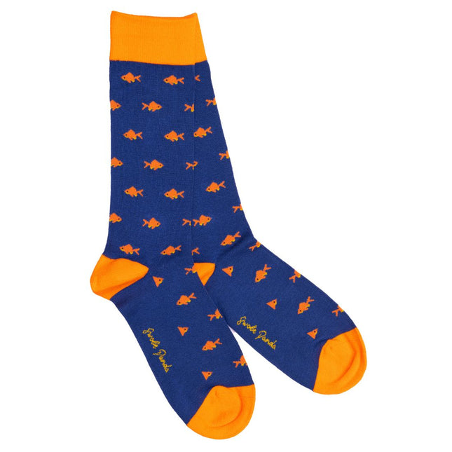 Funky Mens Socks - Gold Fish Bamboo Socks