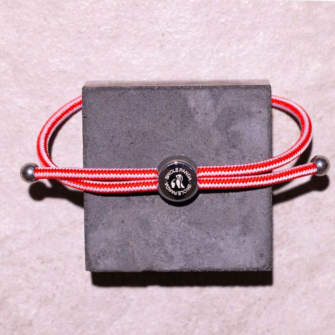 Rope Bracelet - Red & White Stripe