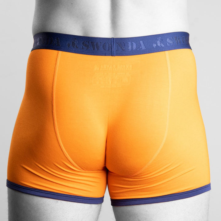 Bamboo Boxers - Orange / Blue Band