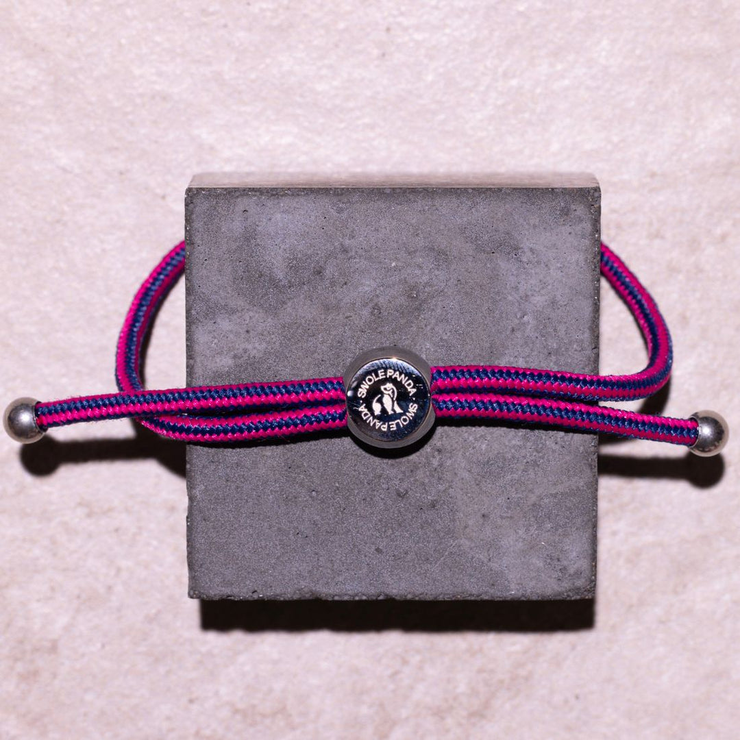 Rope Bracelet - Rich Pink Stripe