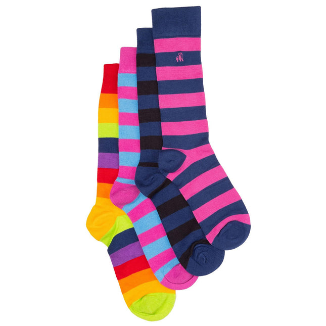 Bamboo Sock Gift Boxes and Bundles - Pride Stripe Bamboo Sock Bundle - Four Pairs