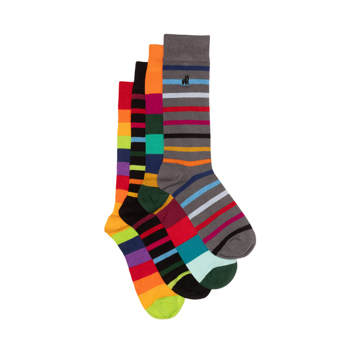 Narrow Stripe Sock Bundle - Four Pairs