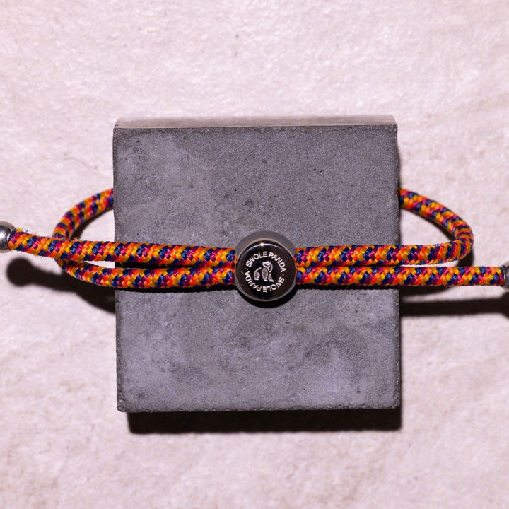 Rope Bracelet - Orange / Yellow Zigzag