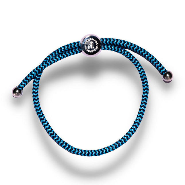 Rope Bracelets Made from Recycled Plastic Bottles - Rope Bracelet - Sky Blue Zigzag