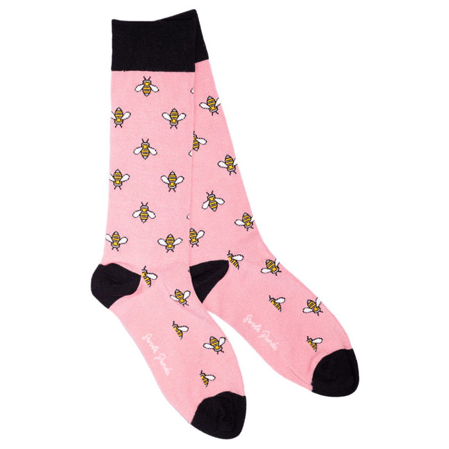 Gifts For Her - Pink Bumblebee Bamboo Socks