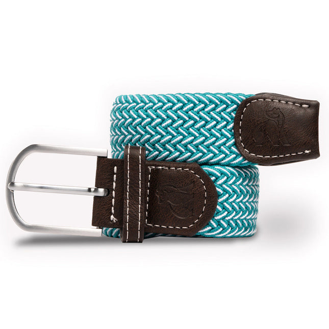 Stylish Polo Belts For Men - Woven Belt - Aqua Fine Weave